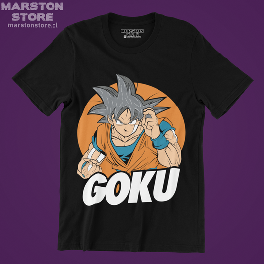 Polera negra Dragon Ball con diseño de Goku