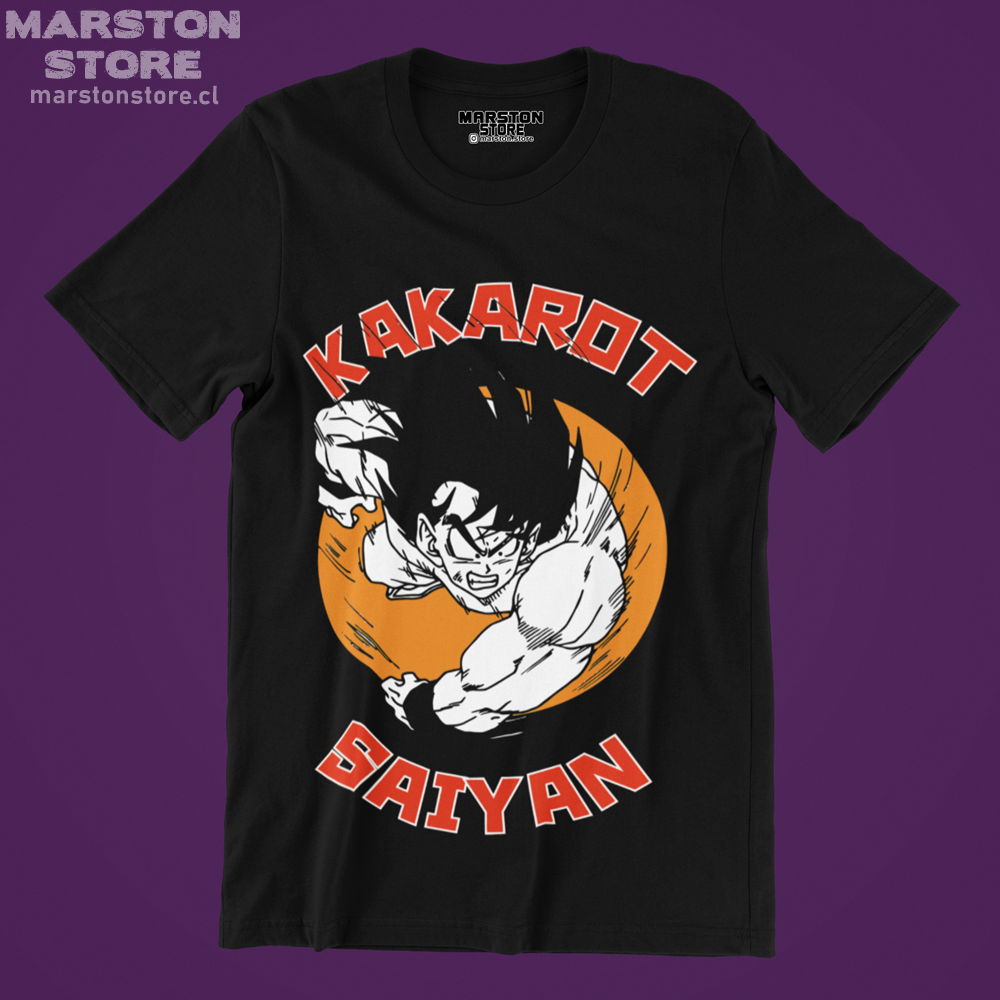 Polera negra Dragon Ball con diseño de Goku