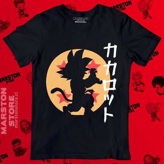 Polera negra Dragon Ball con diseño de Goku