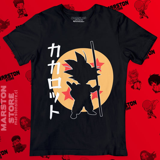 Polera negra Dragon Ball con diseño de Goku