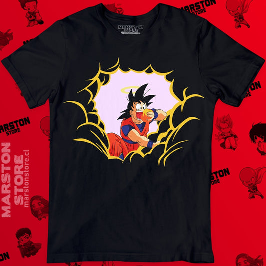 Polera negra Dragon Ball con diseño de Goku