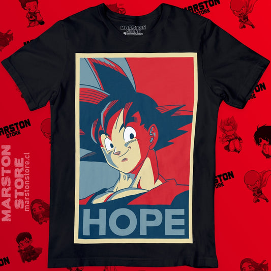 Polera negra Dragon Ball con diseño de Goku