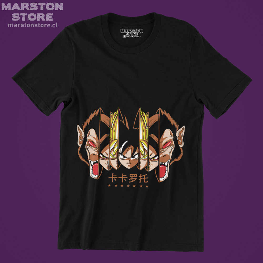Polera negra Dragon Ball con Goku Ozaru