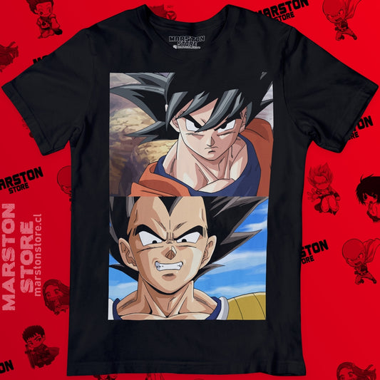 Polera negra Dragon Ball con Goku y Vegeta
