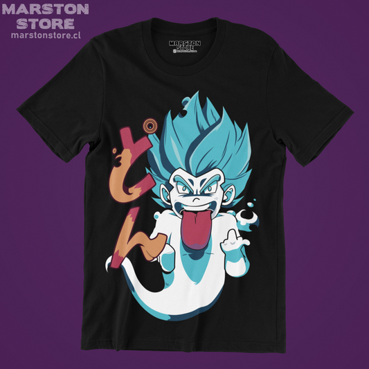 Polera negra Dragon Ball con diseño de Gotenks