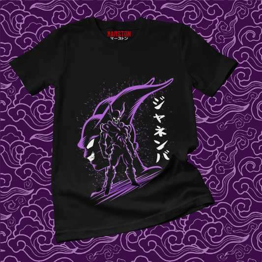 Polera negra Dragon Ball con diseño de Janemba
