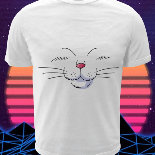 Polera blanca Dragon Ball con diseño de Karin