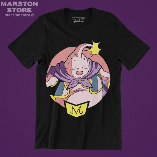 Polera negra Dragon Ball con diseño de Majin Buu