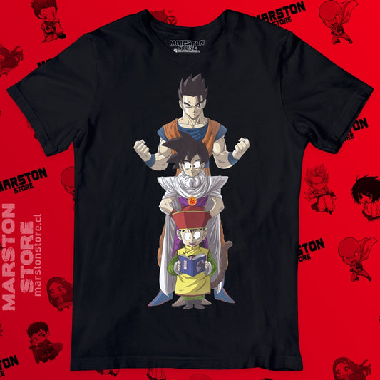Polera negra Dragon Ball con diseño de Son Gohan