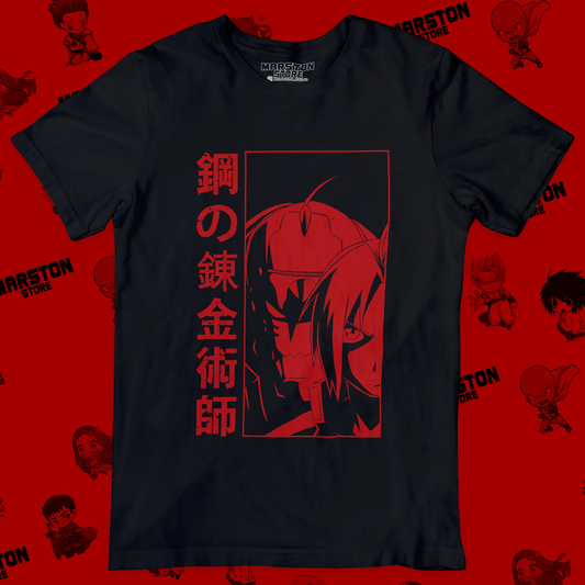 Polera negra Fullmetal Alchemist con Edward Elric y Alphonse Elric