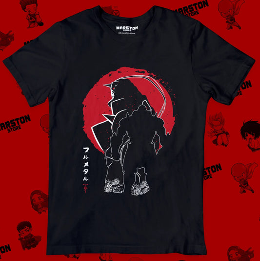 Polera negra Fullmetal Alchemist con Edward Elric y Alphonse Elric