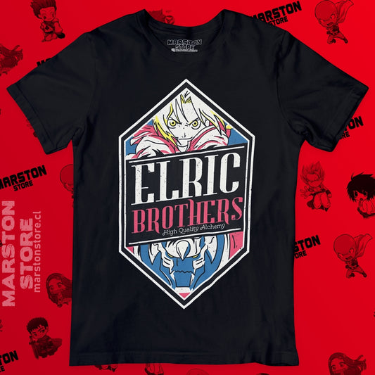Polera negra Fullmetal Alchemist con Edward Elric y Alphonse Elric