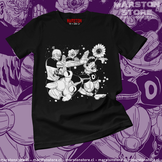 Polera negra Hunter x Hunter con Isaac Netero y Meruem