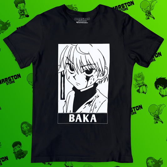 Polera negra Hunter x Hunter con Killua Zoldyck estilo Baka