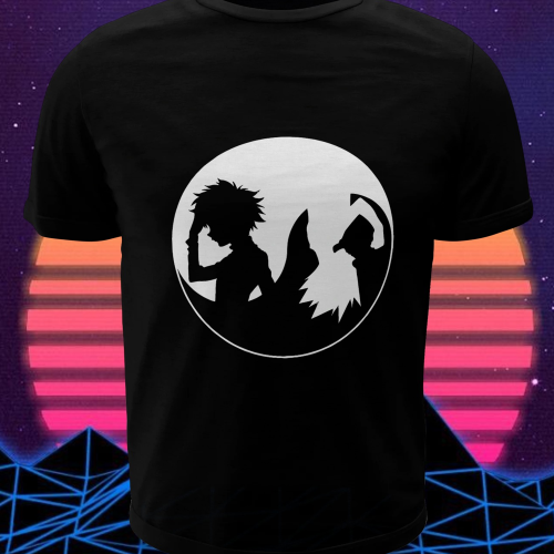 Polera negra Hunter x Hunter con diseño de Killua Zoldyck