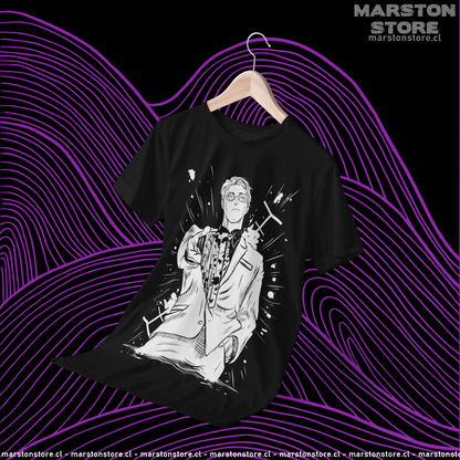 Polera negra Jujutsu Kaisen con diseño de Kento Nanami