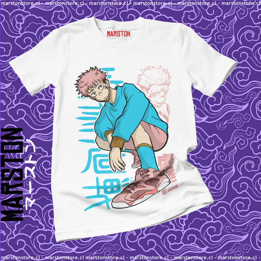 Polera con diseño de Yuji Itadori de Jujutsu Kaisen