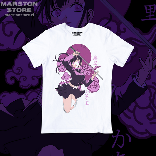 Polera blanca con diseño de Kimetsu no Yaiba Demon Slayer