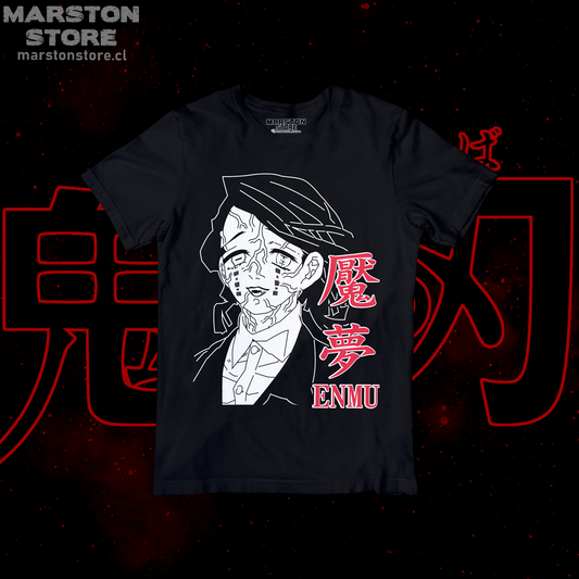 Polera negra con diseño de Kimetsu no Yaiba Demon Slayer