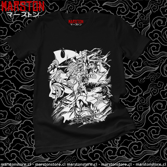 Polera negra con diseño de Kimetsu no Yaiba Demon Slayer