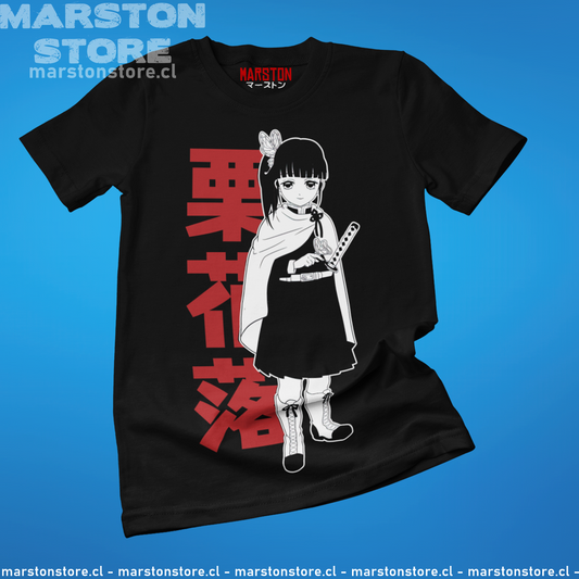 Polera negra con diseño de Kimetsu no Yaiba Demon Slayer