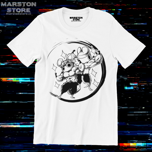 Polera blanca Kimetsu no Yaiba Demon Slayer con los Ratones Ninja de Tengen Uzui