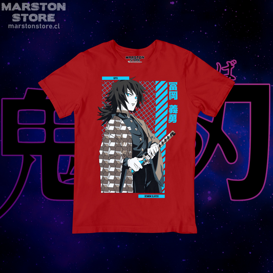 Polera roja con diseño de Kimetsu no Yaiba Demon Slayer