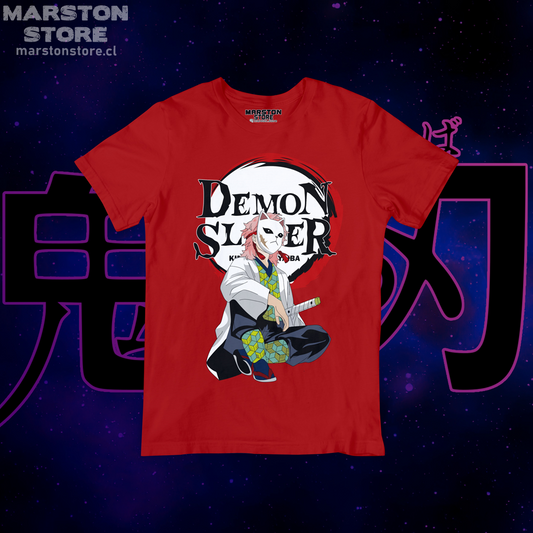 Polera roja con diseño de Kimetsu no Yaiba Demon Slayer