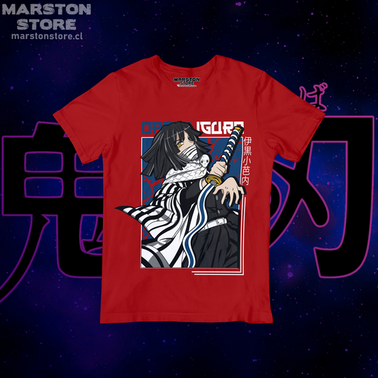 Polera roja con diseño de Kimetsu no Yaiba Demon Slayer