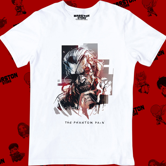 Polera blanca con diseño de Metal Gear Solid