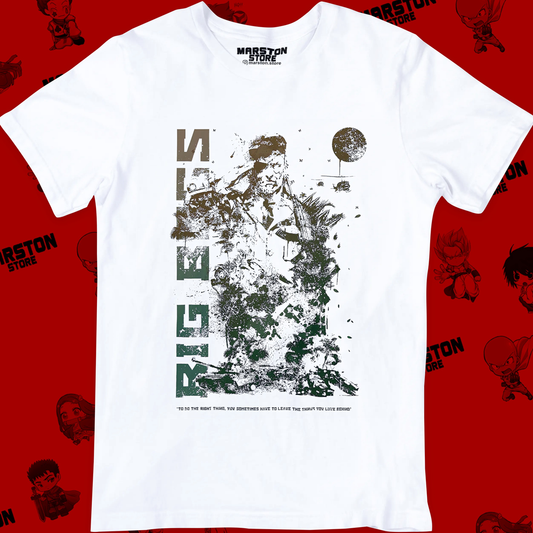 Polera blanca con diseño de Metal Gear Solid