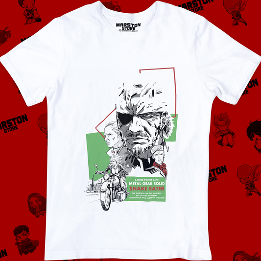 Polera blanca con diseño de Metal Gear Solid
