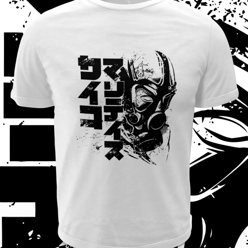 Polera blanca Metal Gear Solid con diseño de Psycho Mantis