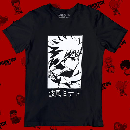 Polera negra Naruto con diseño inspirado en el anime