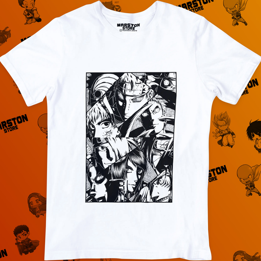 Polera blanca Naruto con diseño de Kakashi Hatake