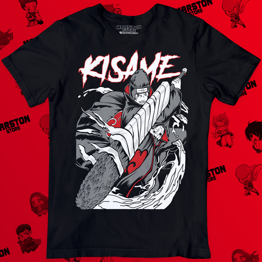 Polera negra Naruto con diseño de Kisame Hoshigaki