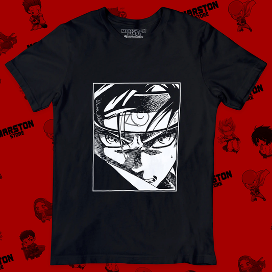Polera negra Naruto con diseño de Naruto Uzumaki