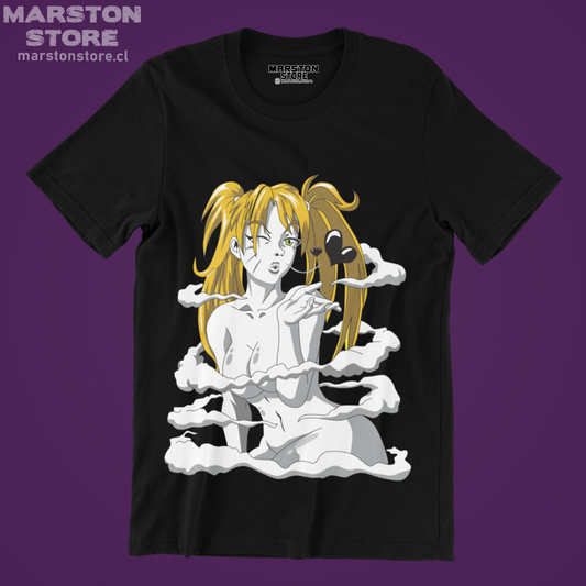 Polera negra Naruto con diseño de Naruto Uzumaki