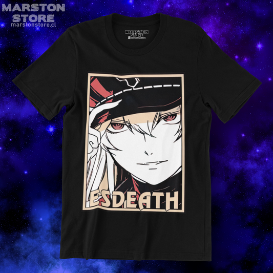 Polera negra de Akame ga Kill! con Esdeath