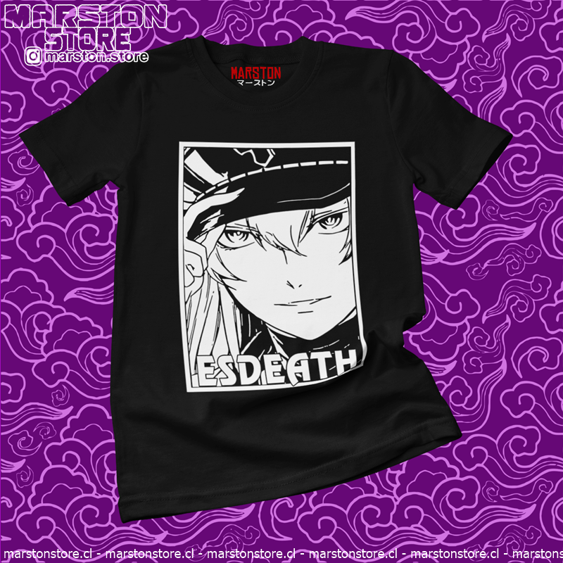 Polera negra de Akame ga Kill! con Esdeath