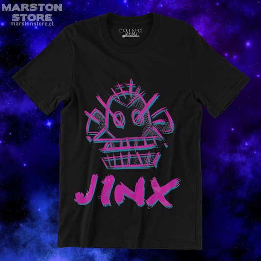 Polera negra de Arcane con Jinx