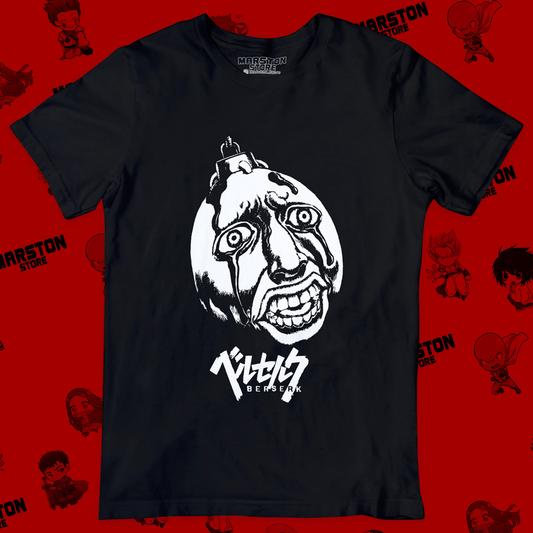 Polera negra de Berserk con diseño del Beherit