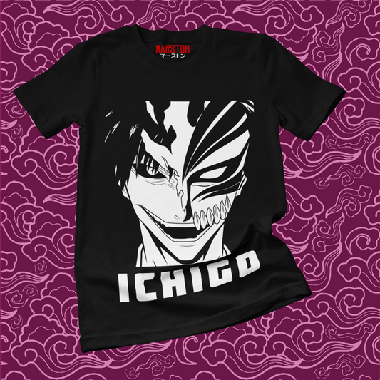 Polera negra de Bleach con Ichigo Kurosaki