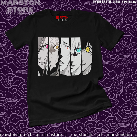 Polera negra de Blue Lock con diseño anime