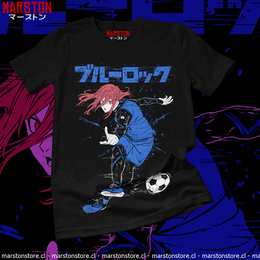 Polera negra de Blue Lock con Hyoma Chigiri