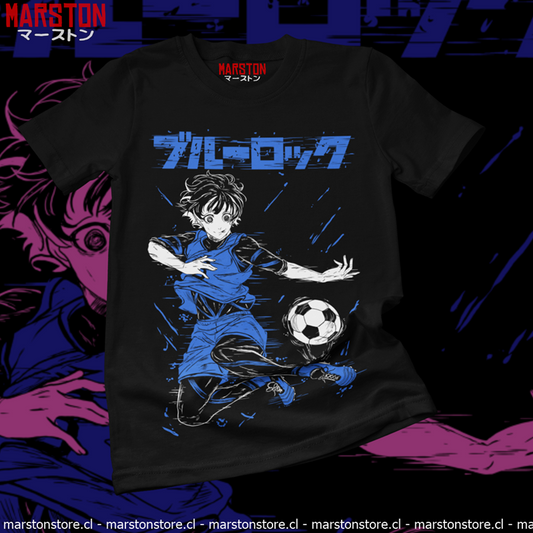 Polera negra de Blue Lock con Meguru Bachira