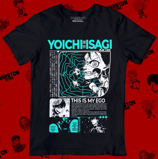 Polera negra de Blue Lock con Yoichi Isagi