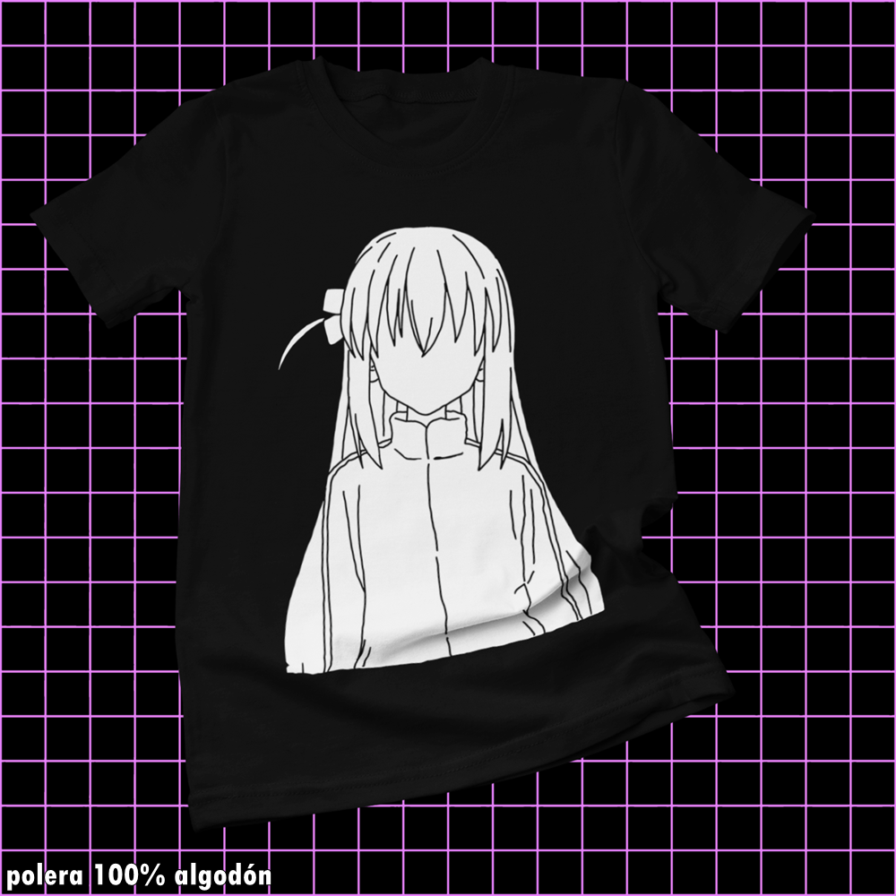 Polera negra de Bocchi the Rock! con Hitori Gotoh