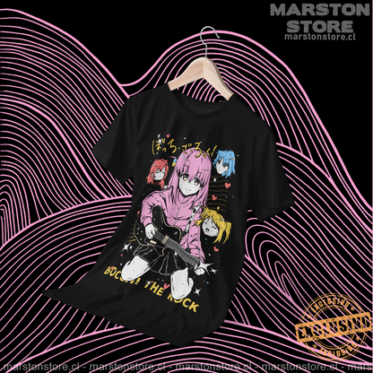 Polera negra de Bocchi the Rock! con Hitori Gotoh