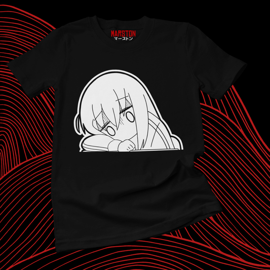 Polera negra de Bocchi the Rock! con Hitori Gotoh